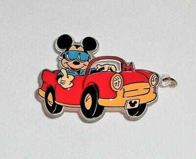 The Walt Disney Co. Vtg Mickey Mouse in Car Key Tag Hard Plastic  Monogram Prod