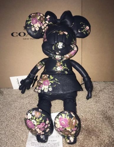 Coach Vintage Disney X Minnie full leather Doll 15” F30856 RARE SIZE+receipt