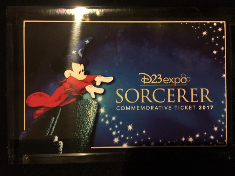 D23 Expo 2017 Limited Exclusive Sorcerers Commemorative Ticket Gift Disney