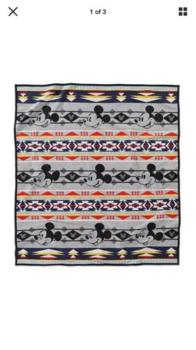 Disney Pendleton Mickey Through the Years Blanket Native Robe Wool Seconds