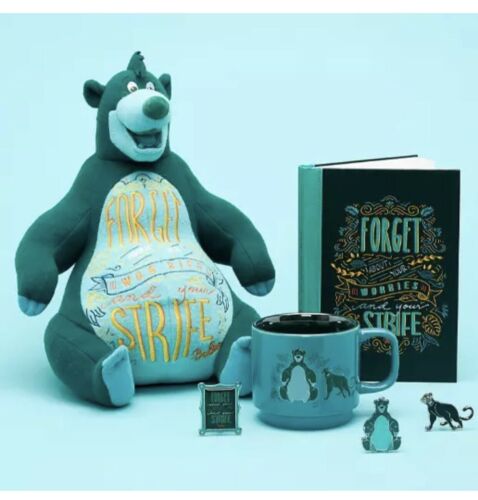 March Disney Store Wisdom Baloo Set Plush Mug Journal Pins PRESALE Jungle Book