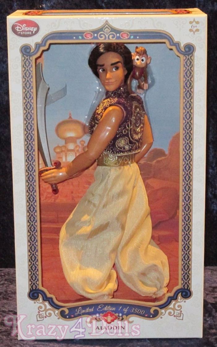 Disney Limited Edition Designer Aladdin Doll NEW!
