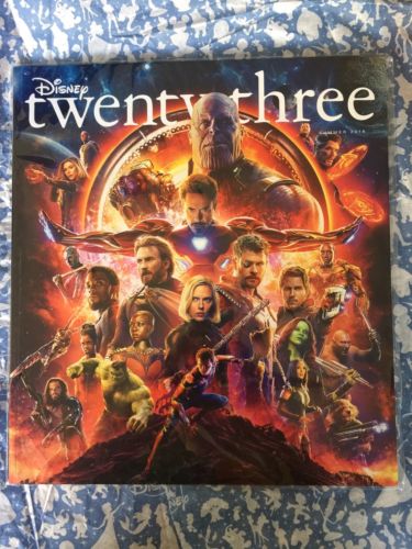 New! DISNEY D23 TWENTY THREE MAGAZINE Avengers Infinity Wars Incredibles2 Marvel