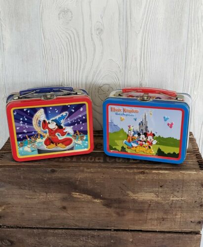 vintage metal lunch box style candy box Disney Mickey Mouse