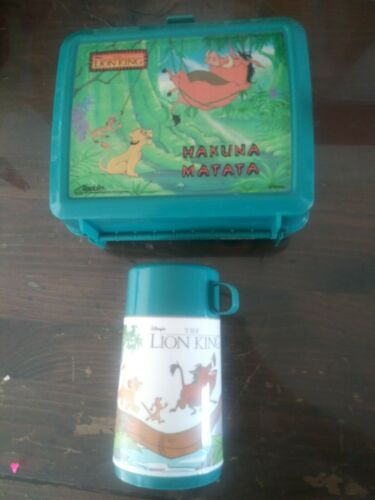 Vintage Collectible Aladdin Lunch Box and Thermos - Disney's THE LION KING-1990s