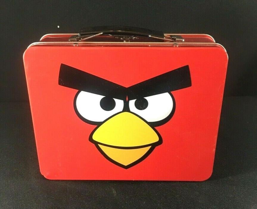 Angry Birds Kids Red  Metal Tin Lunch Box Container Lunchbox