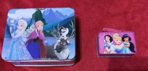Frozen metal lunch box and Disney Princess minature lunch box