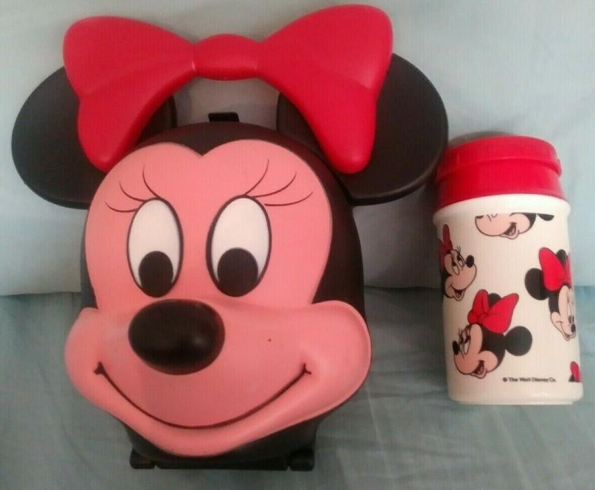 Vintage 1960's Aladdin Minnie Mouse Lunch Kit (Thermos Included) Disney