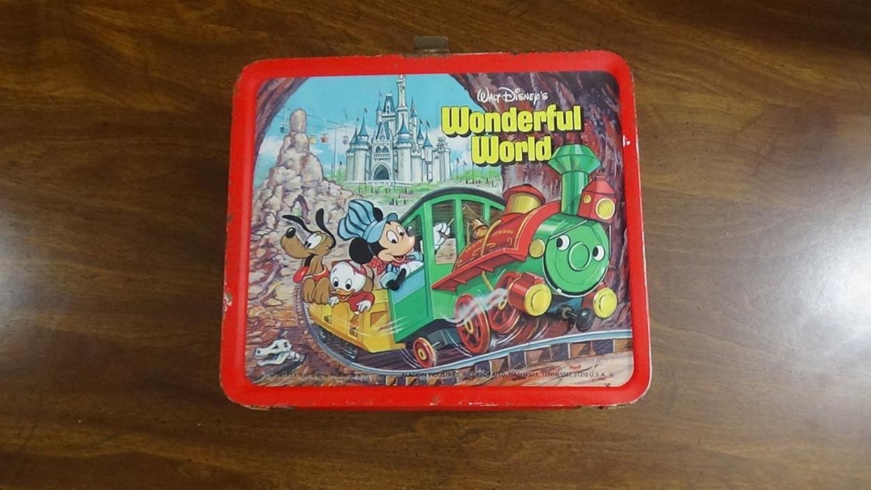 1980 Disney's Wonderful World Metal Lunch Box AWSOME colectible