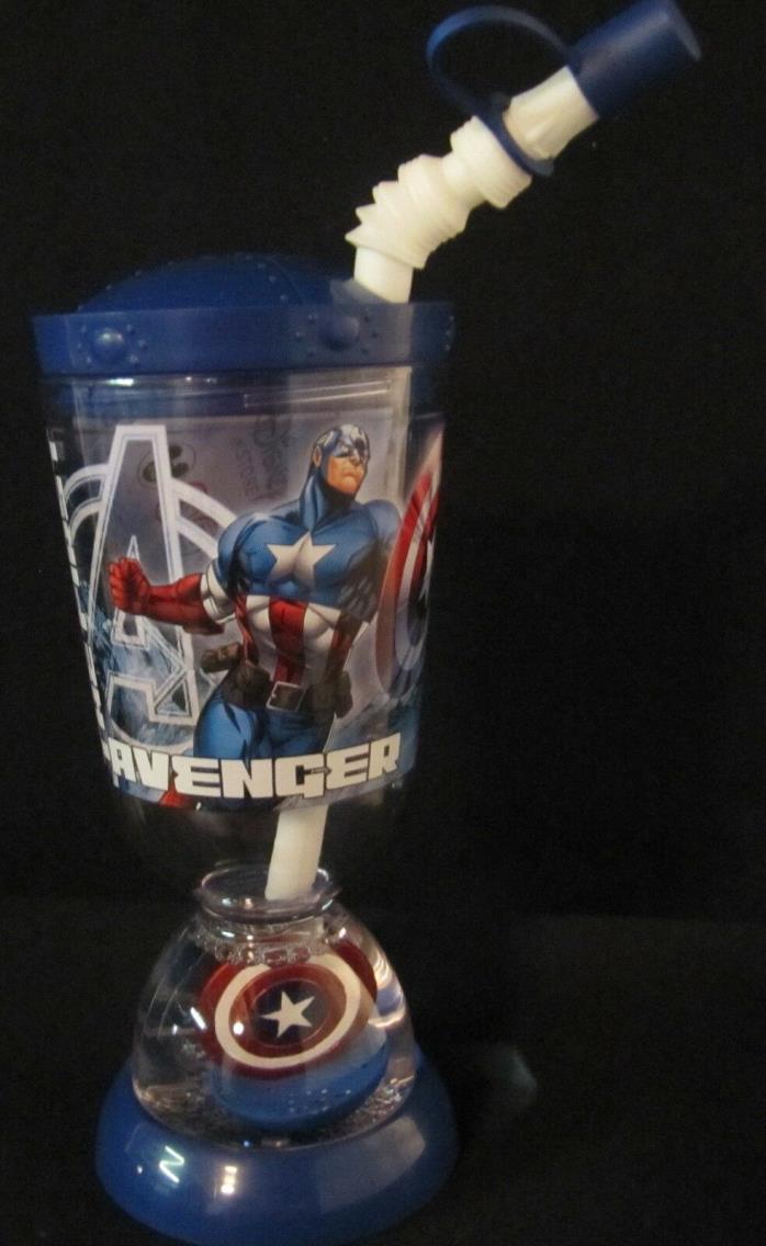 NEW RARE Disney Store Captain America Snow Globe Dome Tumbler Cup First Avenger