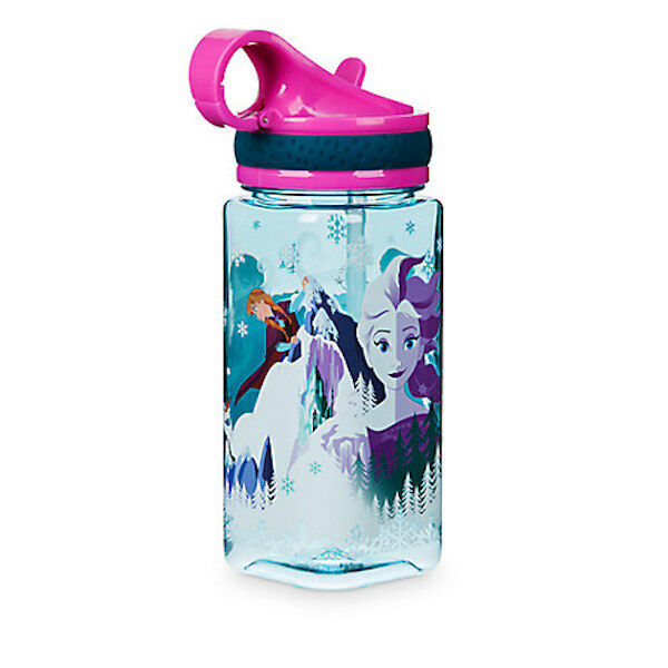 NWT DISNEY Store WATER Bottle Frozen Elsa Anna Olaf PLASTIC Drink 16 oz