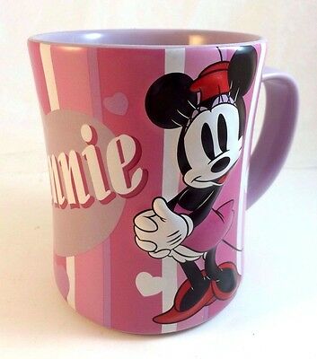 Minnie Mouse Lg Mug 3D Purple Pink Disney Store Mickey Walt Disney WDW Heart