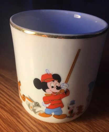 VTG Mickey Mouse & The Gang Coffee Mug Made In Japan 1970s Disney EUC