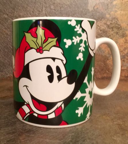 Disney Mickey Mouse Christmas Large Size 30 oz. Ceramic Coffee Cup Hot Choc Mug
