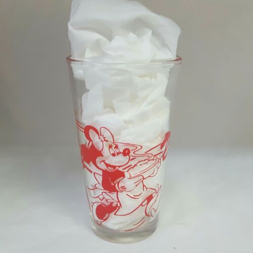 Disney Minnie Mouse Fresh Daily Pint Glass Red Minnie Design