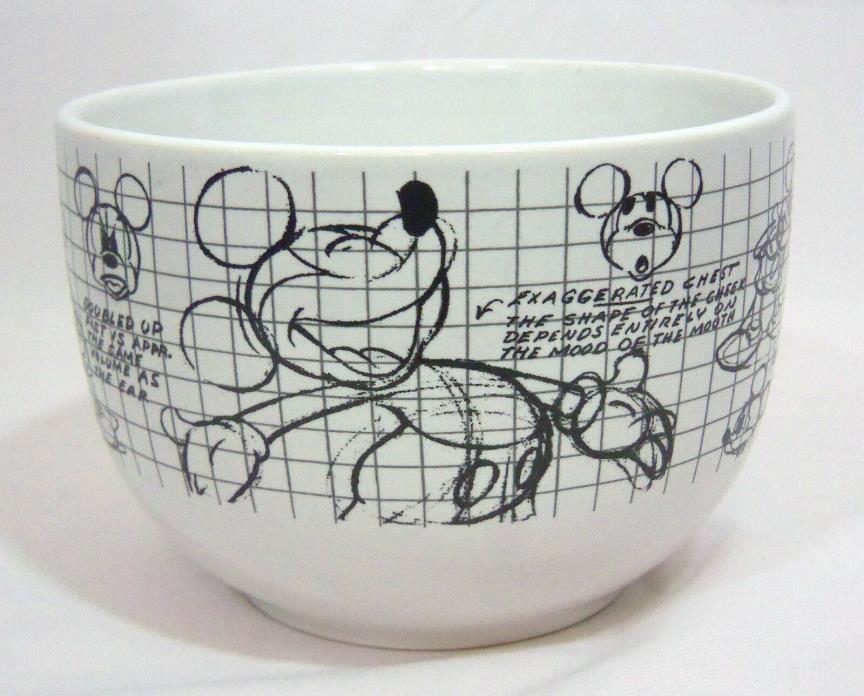 Disney Mickey Mouse Sketch Book Coffee Mug Soup Black White Animation Jumbo 26oz