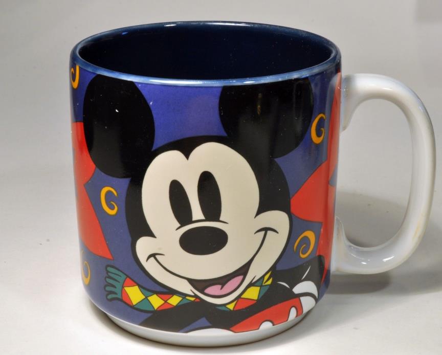 Vintage Mickey Mouse w/ Very Dark Blue Inside 11oz. Coffee Cup Mug