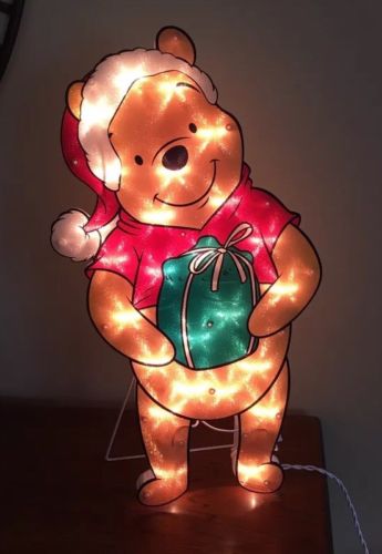 2009 Disney Light up Glitter Winnie the Pooh Indoor Outdoor Christmas Decor