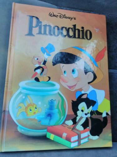 Vintage 1986 Walt Disney Pinocchio Hardcover Book SEE SCANS