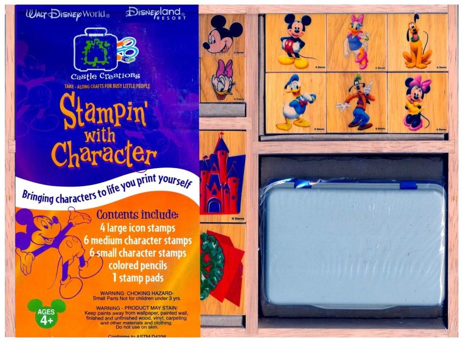 NEW SEALED KIT Disney Stampin with Character Mickey Minnie Donald Goofy Pluto...