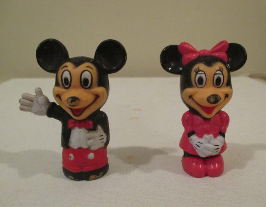 Vintage Disney Mickey and Minnie Pencil Toppers
