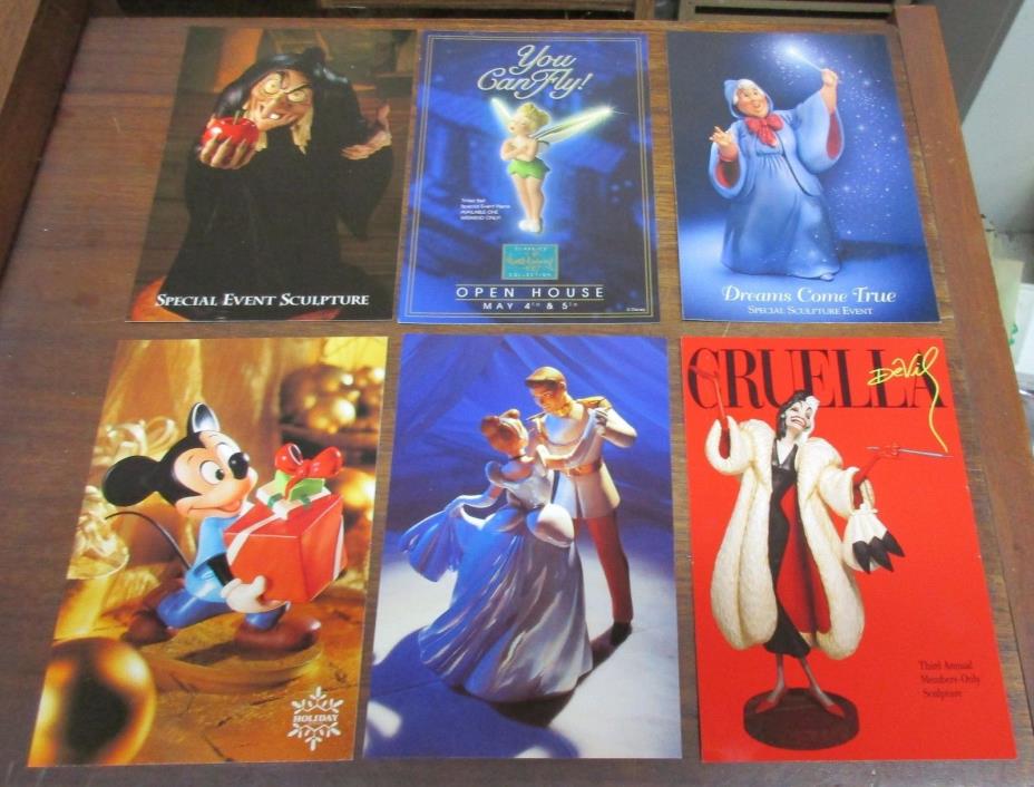 Lot of 12 Different  WDCC Unused Postcards Snow White Caballeros Tinker Bell +++