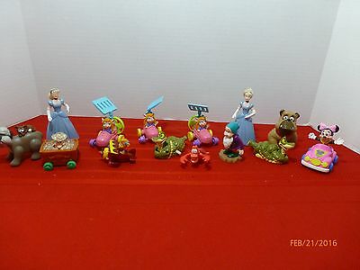 Vintage Disney PVC Cake Toppers Minnie Mouse Sebastian Jungle Book Dwarf Toys