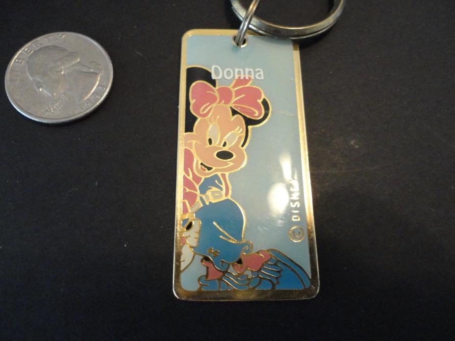Disney Monogram Key Ring Minnie Mouse Donna Enamel