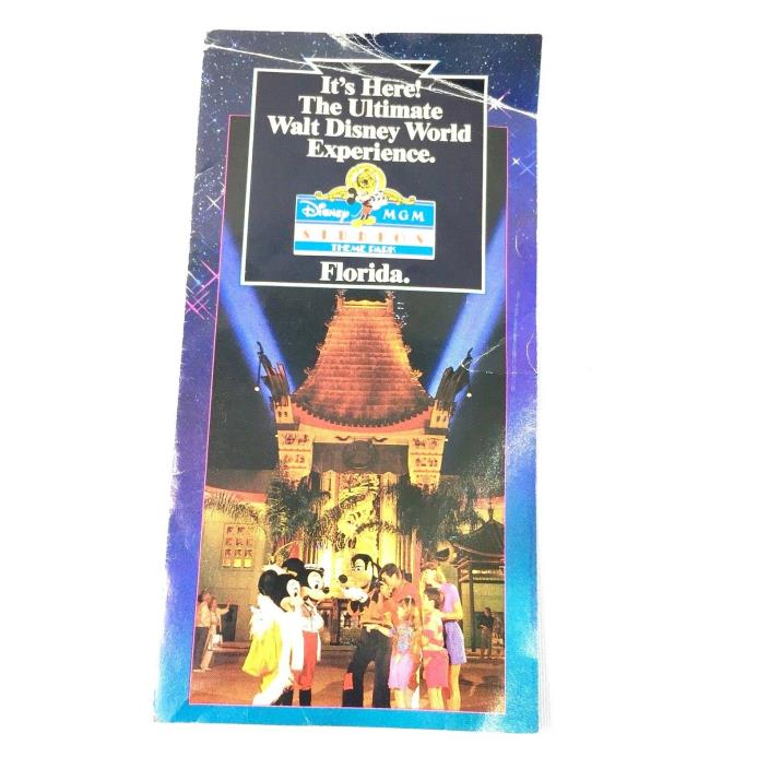 Vintage 1989 Disney MGM Studio Them Park Brochure Flyer