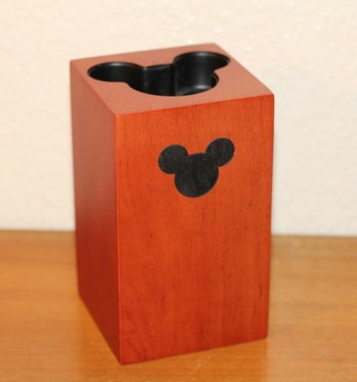 Disney Solid Wood Block Candle Holder with Removable Holder (no candle)