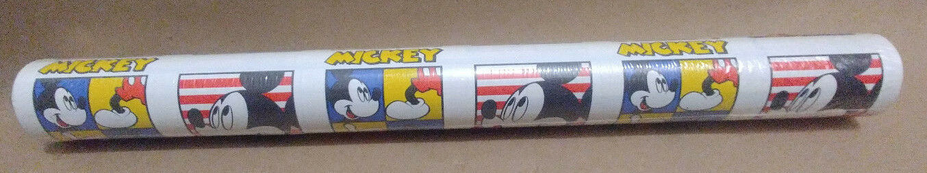 Vtg 1989 Disney Mickey Mouse Contact Paper Rubbermaid 36sqft 8yd NOS New