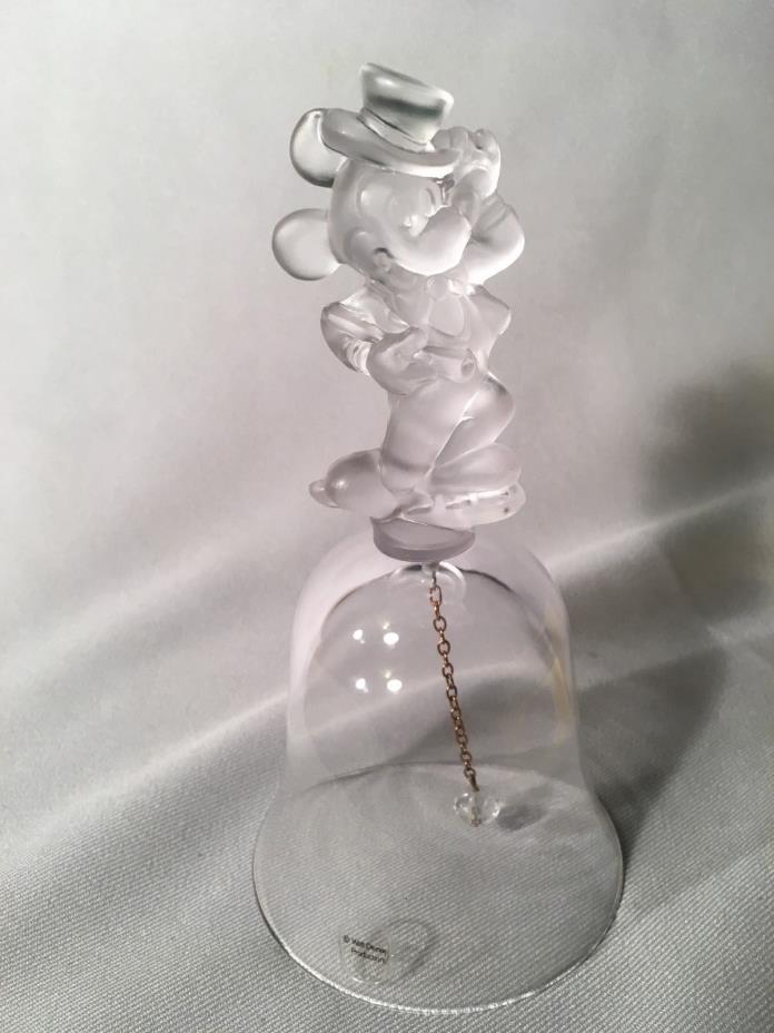 VINTAGE WALT DISNEY MICKEY MOUSE FROSTED GLASS DINNER BELL