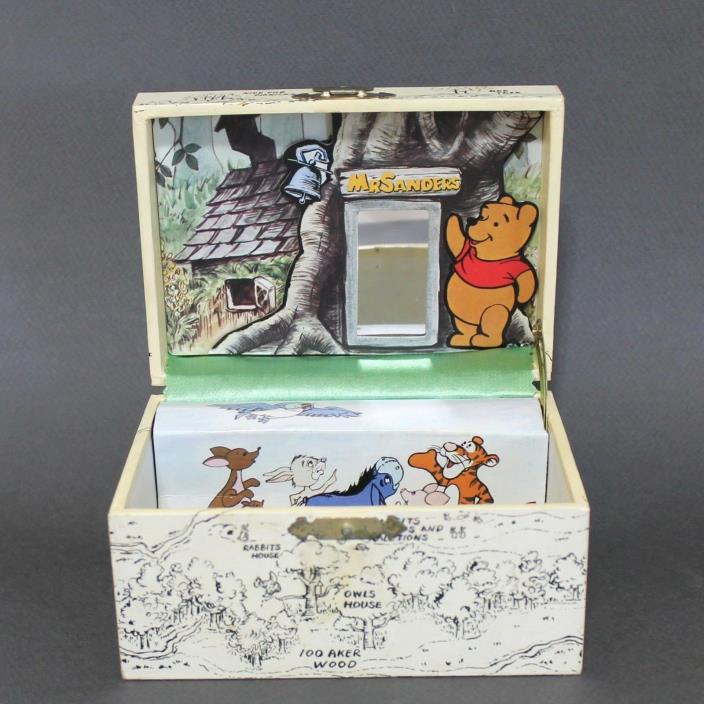 Walt Disney Winnie the Pooh and Tiger 100 Acre Wood Music Trinket Box Japan
