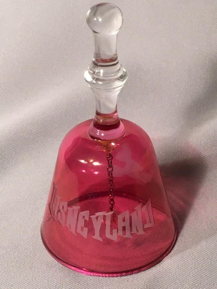 VINTAGE DISNEYLAND MICKEY MOUSE  GLASS DINNER BELL * CUT TO CLEAR