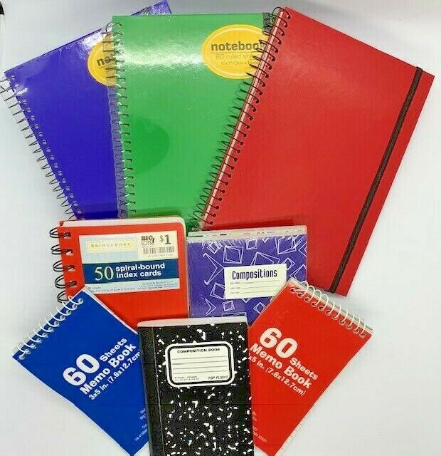Note Pads Bools Spiral Notebook Small to Med Assorted lot of 11