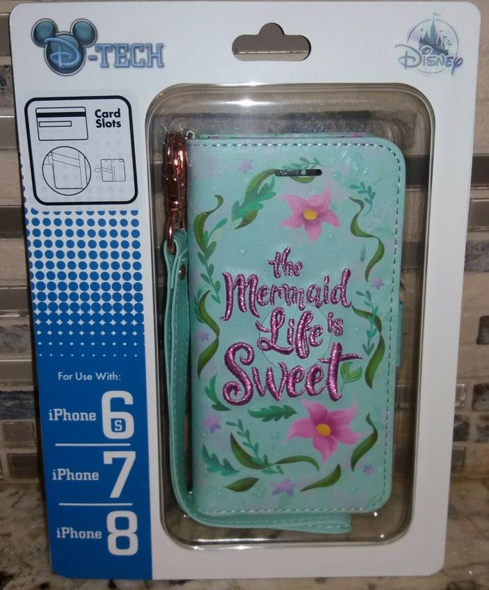Disney Parks D-Tech Little Mermaid Life iPhone 8 / 7 / 6 / 6S Wallet Case ~ NEW