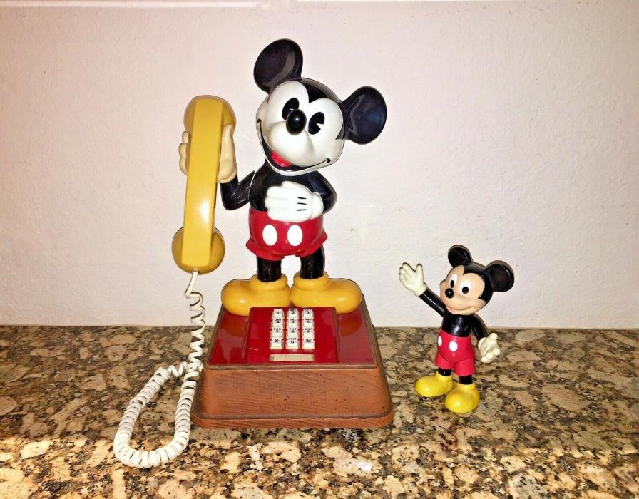 Western Electric Mickey Mouse Telephone  Push Buttons 1976 Vintage Disney Phone