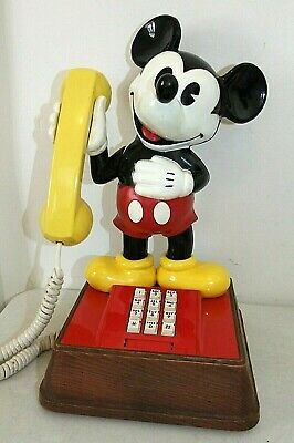 Vintage 1970s The MICKEY MOUSE PHONE, Touch Tone, Corded Telephone, 1976