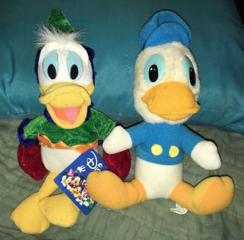 NEW Donald Duck Toy Factory Plush & Vintage Christmas Carol Donald Duck