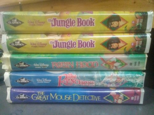 Lot of 5 VHS Walt Disney Black Diamond Movies