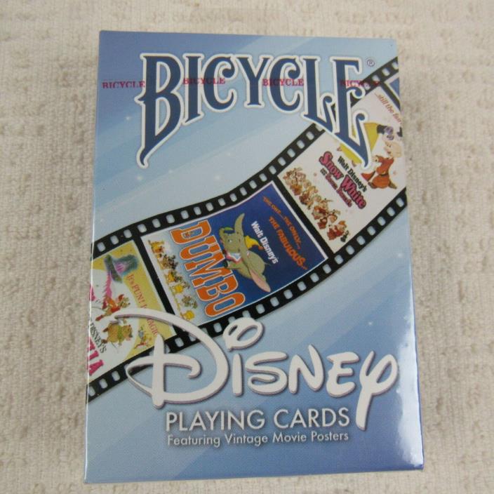 Bicycle Disney Playing Cards Unopened Deck Disney Vintage Movie Poster Themes