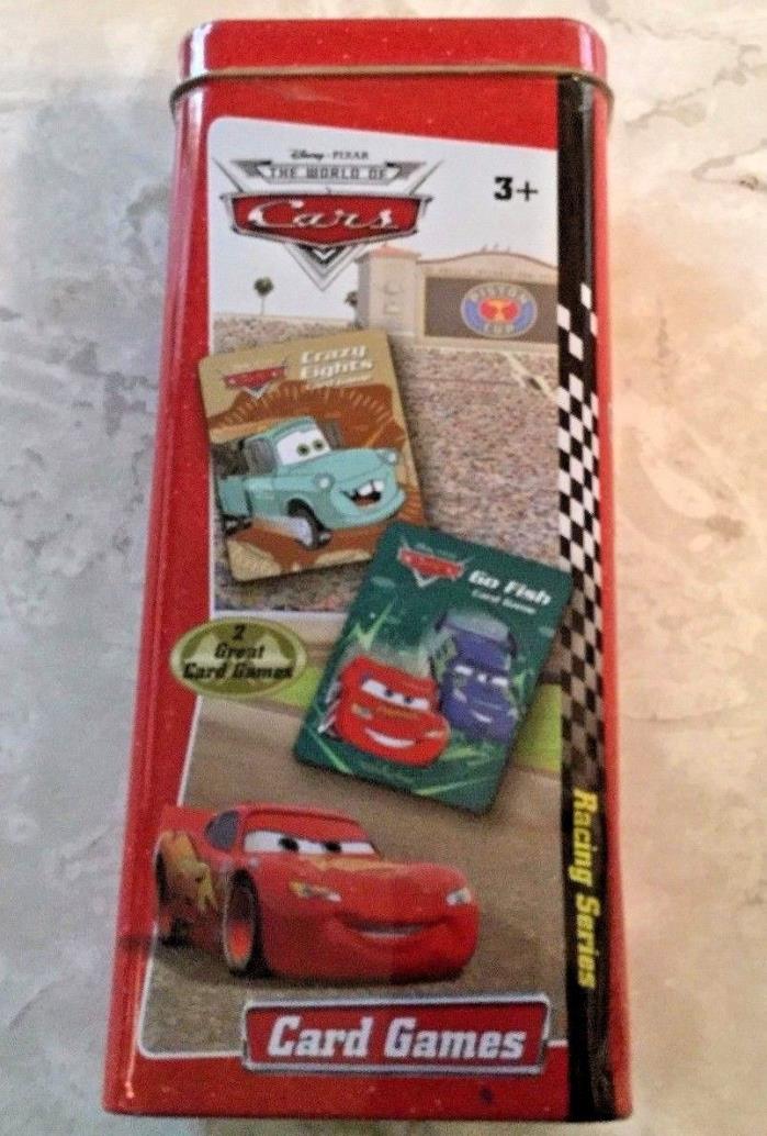 Disney Pixar The World of Cars Card Game in Tin Racing Series 2 Great Card Games