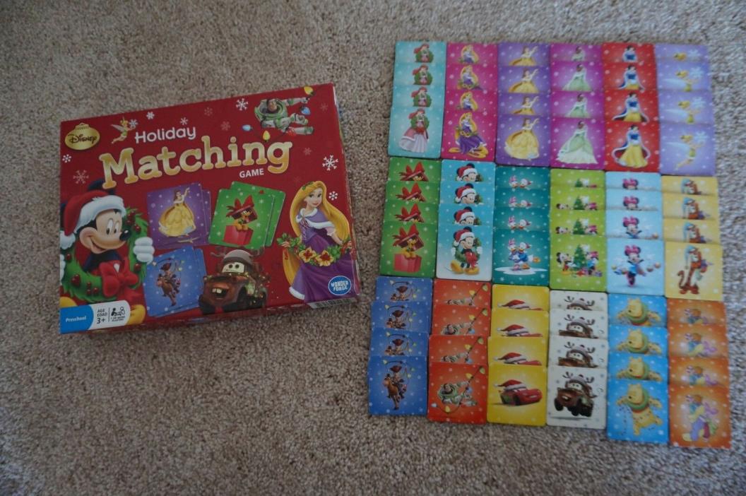 CHRISTMAS Tile Game DISNEY Holiday Matching PRINCESS Mickey Mouse CARS Toy Story