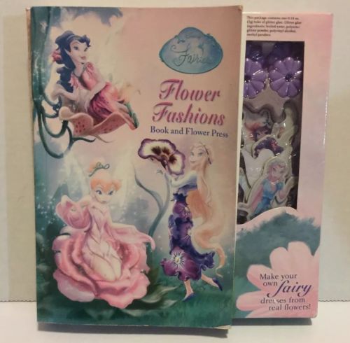 Disney Fairies Flower Fashions Book and Flower Press  Unopened