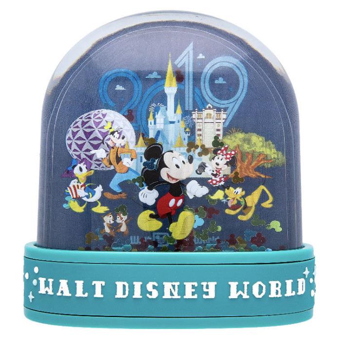 Walt Disney World Four Parks 2019 Mickey and Friends Plastic Snowglobe NEW