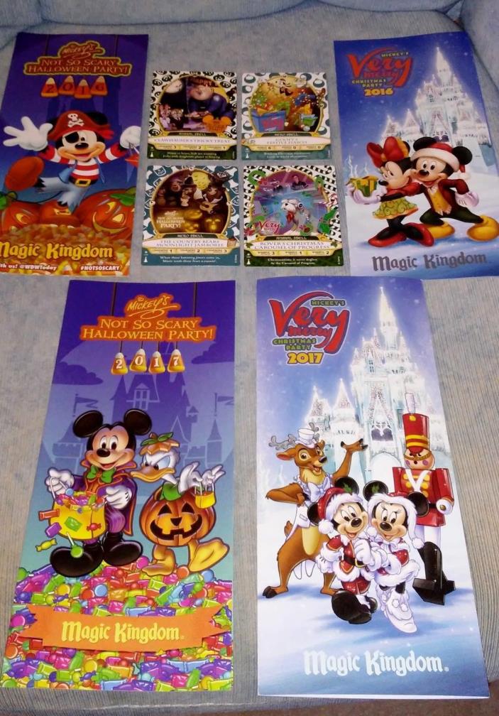 Disney's Sorcerer Magic Kingdom 16/17 holiday complete set 09P 10P 11P 12P maps