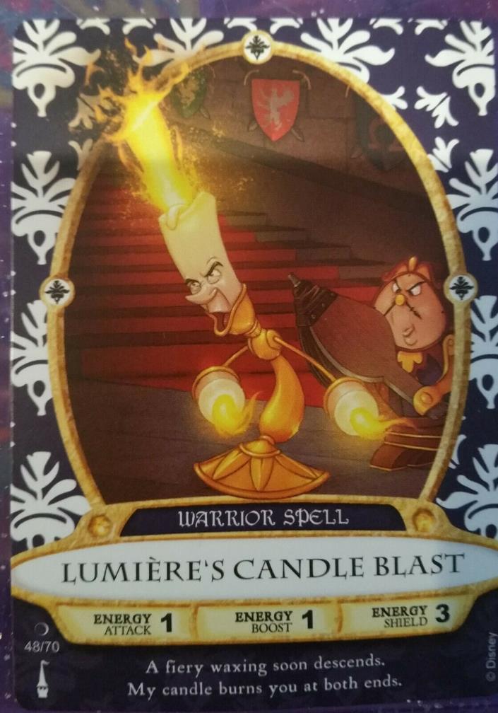 Disney Sorcerers Card Lumiere's Candle Blast #48/70