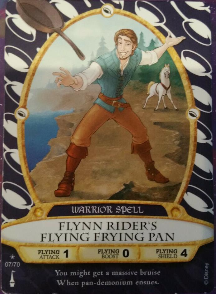 Disney Sorcerers of the Magic Kingdom Card 7 Flynn Rider's Flying Frying Pan