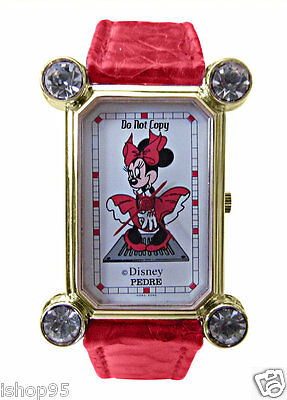 NEW DISNEY PEDRE MINNIE MOUSE MARILYN MONROE RED DRESS WATCH