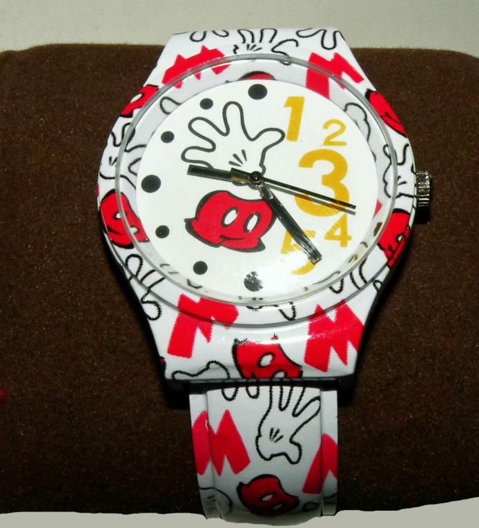 NEW MICKEY MOUSE DESIGNER  BRACELET  WATCH  HINGED CLAMPER STYLE 7